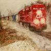 Canadian Pacific Railways CP 8856 Powering through Early Snow