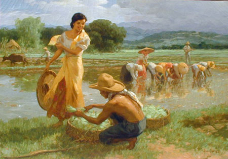 Historical Background Of Planting Rice By Fernando Amorsolo