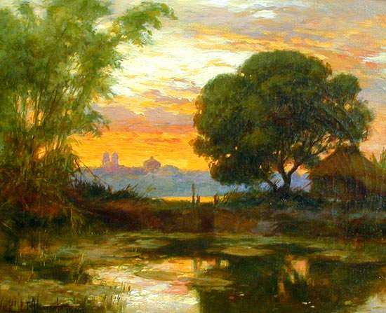 Fernando Amorsolo - Sunset - 1950