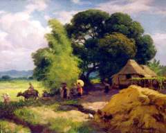 Fernando Amorsolo - Sunday Morning, Going to Town - 1961