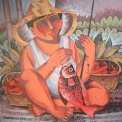 Rod and line fisherman