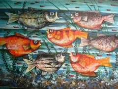 Paco Gorospe - Colorful aquarium fish painting