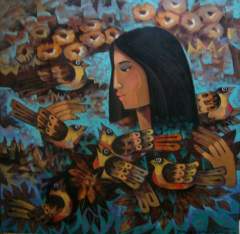 Girl With Birds