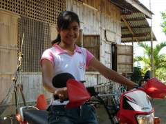 Jelyn Madilosa - Pretty teen Filipina girl on a bike