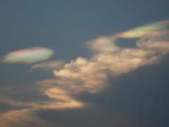 Green Clouds in a Tropical Sky at Sunset