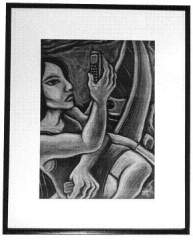 message sent - oil on paper - 15x21 inches - 2003