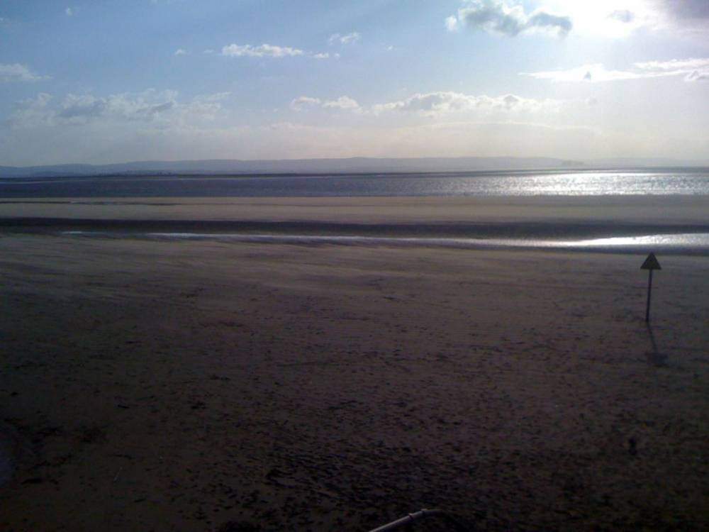 Cold. windy, deserted beach