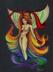 Angel and Nude Art By Ron Byrum