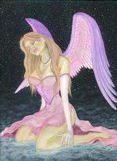 Beautiful, sexy Angel in pink
