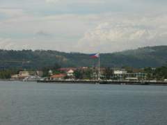 The Philippine Flag flies high in Subic Bay