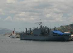 t.s Spirit of MOL and a US Navy supply vessel