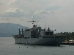 US Navy supply ship in Subic Bay