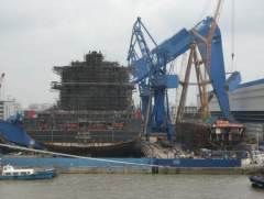Shipbuilding incident, Huang-pu river near Shanghai