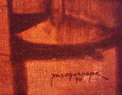 Paco Gorospe signature on a 1970 painting