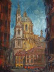 Painting of St. Michelos Cathedral in Prague