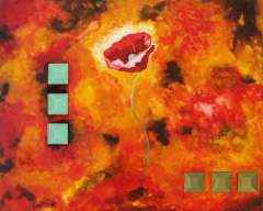 Poppy Contemporary Art Painting by Linda Paul