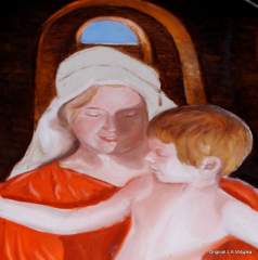 Eberlova Madona, olej na pl