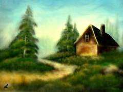 An old cabin in the wild