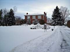 Canadian Red Brick House at Wellington Ontario