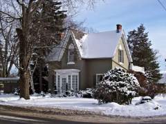 Red Brick Home Painted Gray Napanee Ontario