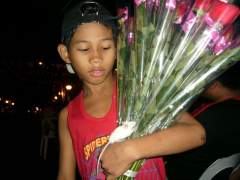 Manila Flower Boy - and his pet mouse!