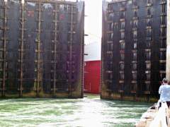 The Huge Lock Gates Open