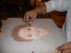 on the spot portrait painting for 30 minutes