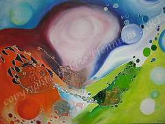 bubble 70x100 acryl Op doek