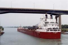 JEAN PARISIEN passes under the Garden City Skyway