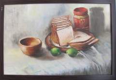 Sliced bread and peanut butter