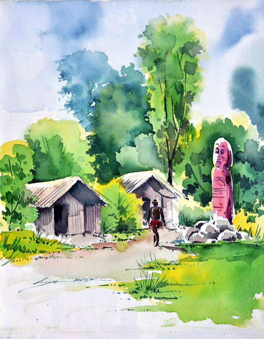 Landscape in Watercolor - 2