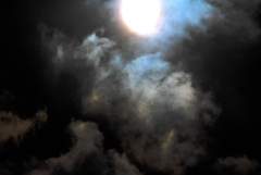Cloudy sky at night