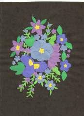 blue bouquet collage