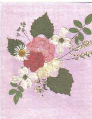 pressed flower pink bouquet