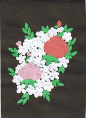 white collage bouquet