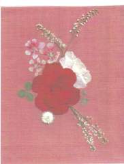 pressed flower red collage