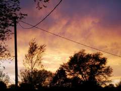 purple evening clouds