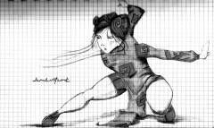 Kunfu Girl Sketch