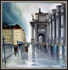 Před operou v dešti