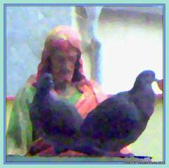 Jesus - socha na Vinohradském hřbitově Praha