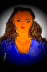 lady in a blue dress