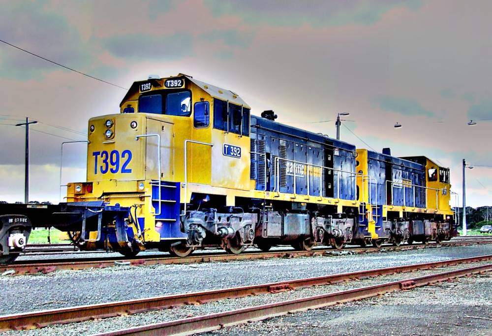 Trains in Portland, Australia.