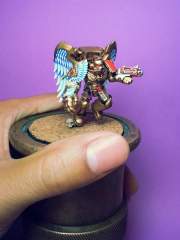 Miniture model Sanguinary Guard painting project