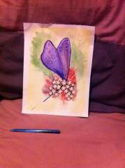Butterfly with Flower
