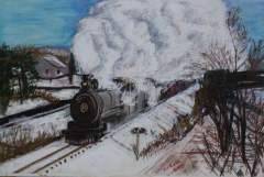Millie EBT 12 Baldwin Mikado - Steam Train in the Snow