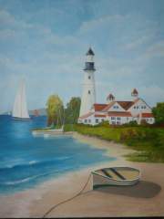 Sailboat and a Lighthouse