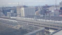 Kokura Shinkansen Station from a 10th floor room in the Station Hotel