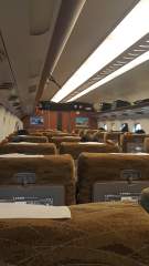 Inside a train on the Shinkansan - comfortable seats and plenty of space