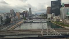 View from the Shinkansen - Crossing the Murasaki River at Nishi-Kokura