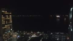 Manila Bay at Night with departing Cruise Ship
